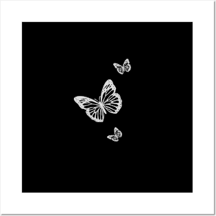 Beautiful White Butterfly Posters and Art